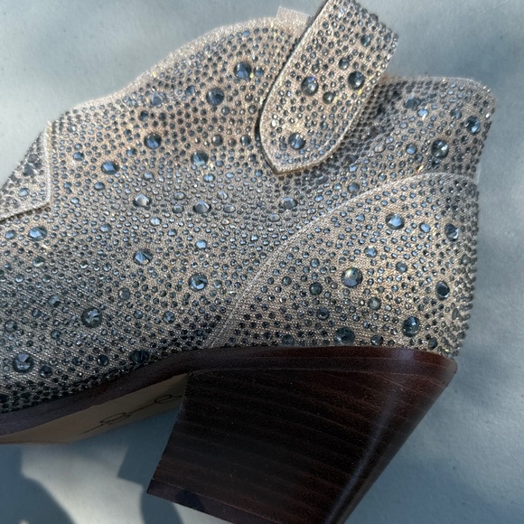 Jessica Simpson Rhinestone Ankle Boots Size 8 1/2 New No Tags - Picture 4 of 8